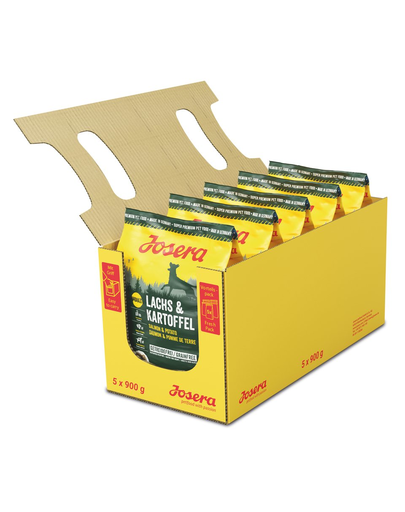 JOSERA Lachs & Kartoffel hrana fara cereale pentru caini adulti, cu somon si cartofi 5 x 900g