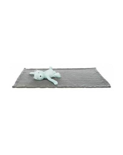 TRIXIE Set Junior patura si jucarie de plus 75 x 50 cm, gri/menta