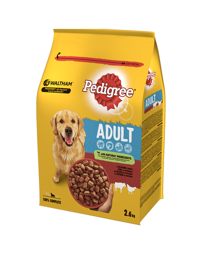 PEDIGREE Hrana uscata caini, cu vita si pasare 2.6 kg