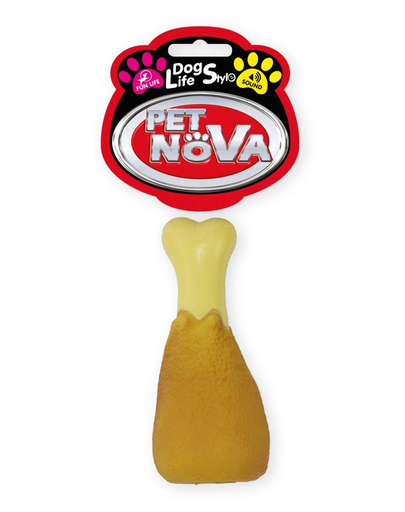 PET NOVA DOG LIFE STYLE Jucarie din cauciuc pentru caini, copan de gaina 13cm