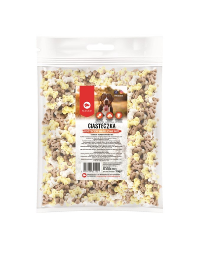 MACED Mini biscuiti pentru caini, cu vanilie 1 kg