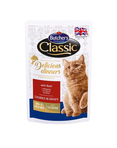 BUTCHER'S Classic Delicious Dinners cu vită în sos 100 g