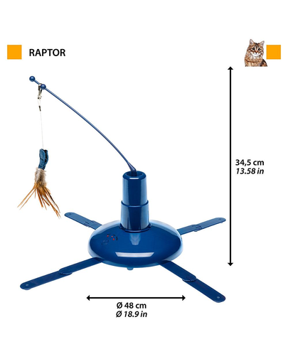 FERPLAST Jucarie electronica pentru pisici Raptor, albastru