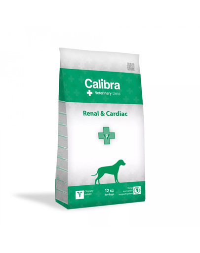 CALIBRA Veterinary Diet Dog Renal & Cardiac Dieta veterniara pentru caini cu probleme renale si tulburari cardiace 12 kg