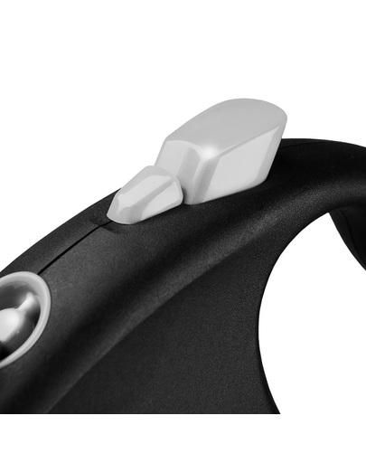 FLEXI Black Design lesa automata cu banda pentru caini, negru, marimea L, 5 m