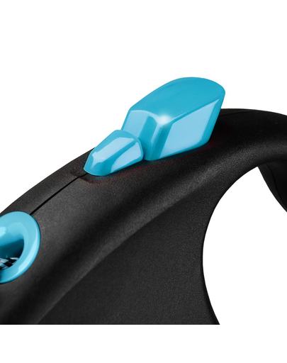 FLEXI Black Design lesa automata cu sir pentru caini, albastru, marimea M, 5 m