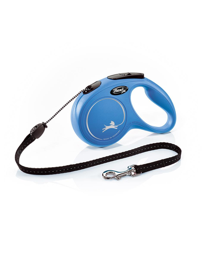 FLEXI New Classic lesa automata cu sir pentru caini, albastru, marimea M, 5 m