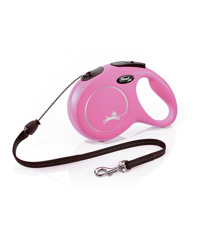 FLEXI New Classic lesa automata cu sir pentru caini, roz, marimea M, 8 m