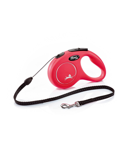 FLEXI New Classic lesa automata cu sir pentru caini, rosu, marimea S, 5 m