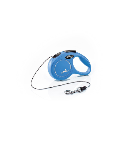 FLEXI New Classic lesa automata cu sir pentru caini, albastru, marimea XS, 3 m