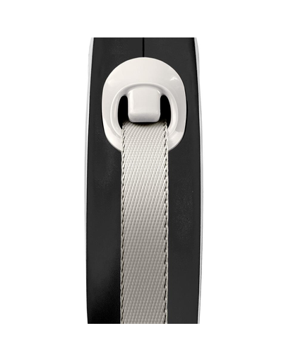 FLEXI New Comfort lesa automata cu banda pentru caini, alb negru, marimea L, 8 m