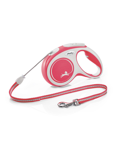 FLEXI New Comfort lesa automata cu banda pentru caini, rosu, marimea M, 5 m