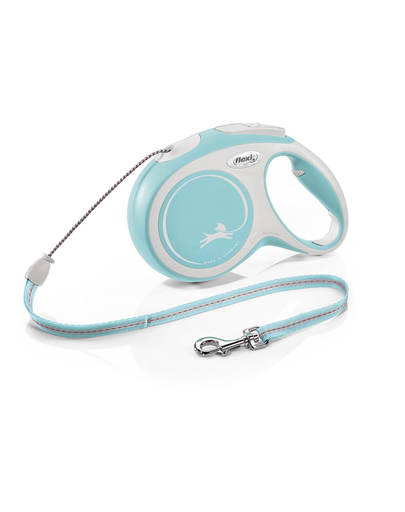 FLEXI New Comfort lesa automata cu banda pentru caini, albastru deschis, marimea M, 8 m