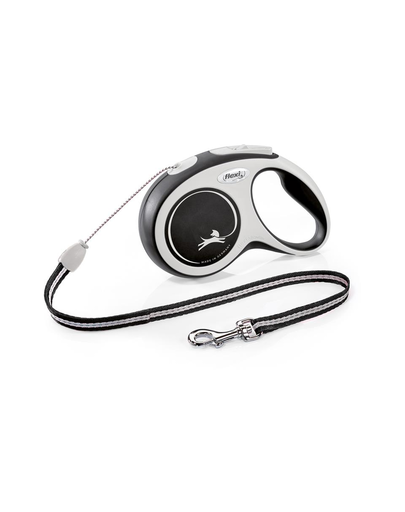 FLEXI New Comfort lesa automata cu banda pentru caini, negru, marimea S, 8 m