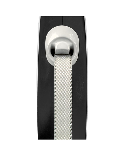 FLEXI New Comfort lesa automata cu banda pentru caini, alb negru, marimea S, 5 m