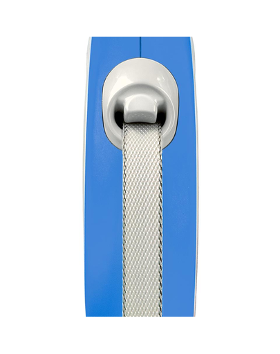 FLEXI New Comfort lesa automata cu banda pentru caini, albastru cu alb, marimea S, 5 m