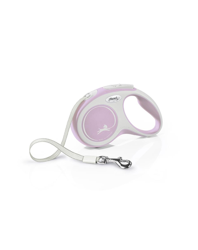 FLEXI New Comfort lesa automata cu banda pentru caini, roze, marimea S, 5 m