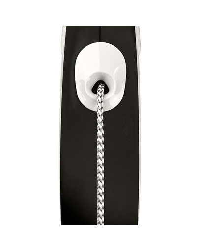 FLEXI New Comfort lesa automata cu banda pentru caini, negru cu alb, marimea XS, 3 m