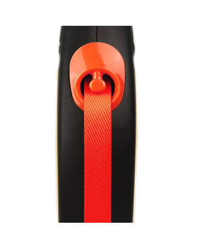 FLEXI New Neon lesa automata pentru caini, portocaliu, marimea M, 5 m