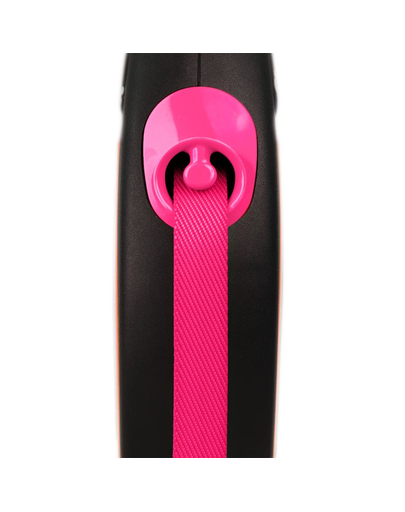 FLEXI New Neon lesa automata pentru caini, roz, marimea M, 5 m
