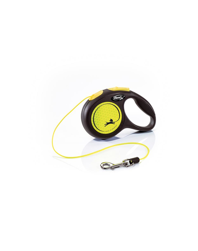 FLEXI Neon New Classic XS Cord Lesa pentru caini cu snur 3 M