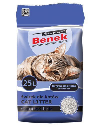Benek Super Compact Fragrance nisip pentru litiera, cu efect de calmare 25 l x 2 (50 l)