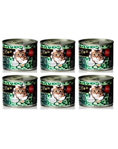 O'CANIS Hrana umeda pentru pisici adulte, cu iepure si ulei de somon 200 g x 6 buc