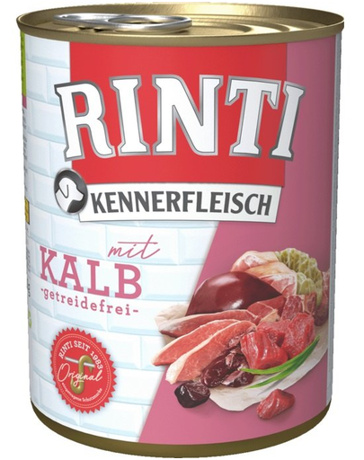 RINTI Kennerfleisch Hrana umeda pentru caini de toate rasele, cu muschi de vitel si organe 400gr