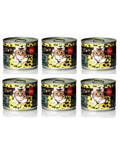 O\'CANIS Hrana umeda pentru pisici adulte, cu rata, pasare si ulei de papadie 200 g x 6 buc