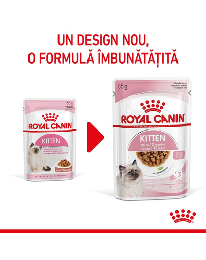 Royal Canin Kitten Instinctive In Gravy hrana umeda in sos pentru pisica, 12 x 85 g