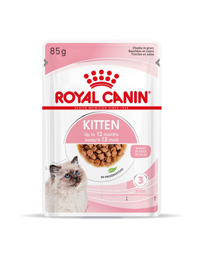 Royal Canin Kitten Instinctive In Gravy hrana umeda in sos pentru pisica, 12 x 85 g