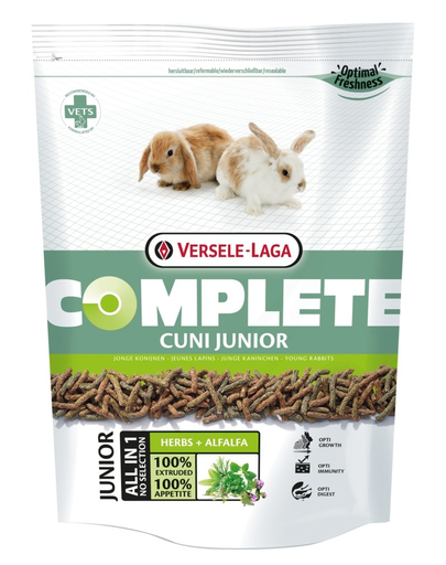 VERSELE-LAGA Cuni Junior Complete Hrana completa pentru iepuri junior, cu lucerna 0.5kg