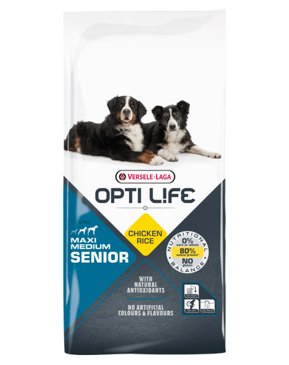 VERSELE-LAGA Opti Life Senior Medium&Maxi hrana uscata pentru caini seniori de talie medie/mica 12,5 kg
