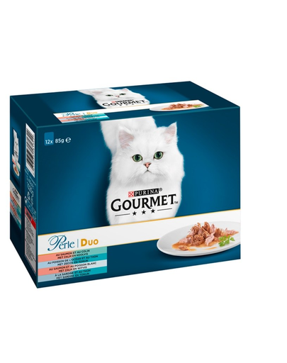 GOURMET Perle Duet Hrana umeda pentru pisici adulte, set gust cu peste 24 x 85 g