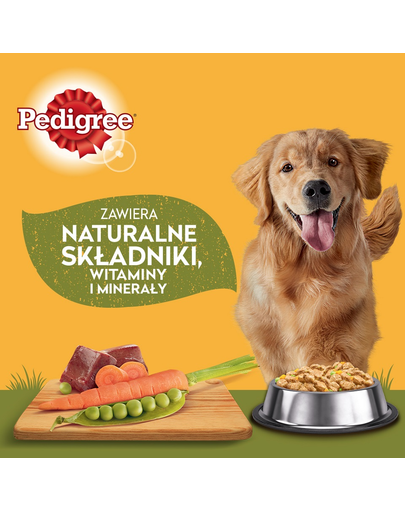 PEDIGREE Hrană umedă cu vită în aspic 10 x 1,2 kg + 2 GRATIS