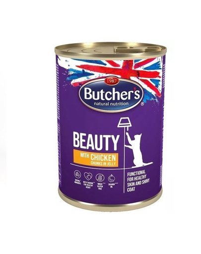 BUTCHER'S Functional Cat Beauty cu pui în aspic 400 gr