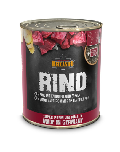 BELCANDO Super Premium hrana umeda pentru caini, vita cu cartofi si mazare, 800 g