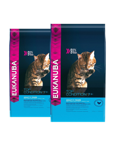 EUKANUBA Cat Senior All Breeds Top Condition Chicken&Liver 20 kg (2 x 10 kg) hrana pisici senior