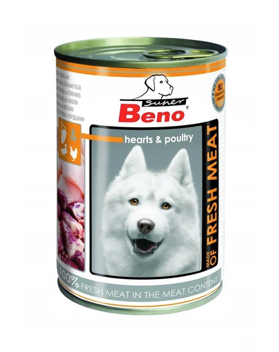 BENEK Super BENO Hrana umeda pentru caini adulti, cu pasare 400 g