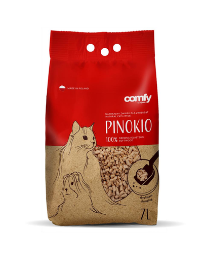 COMFY Pinokio Asternut natural din lemn pentru litiera 21 L (3x7 L)