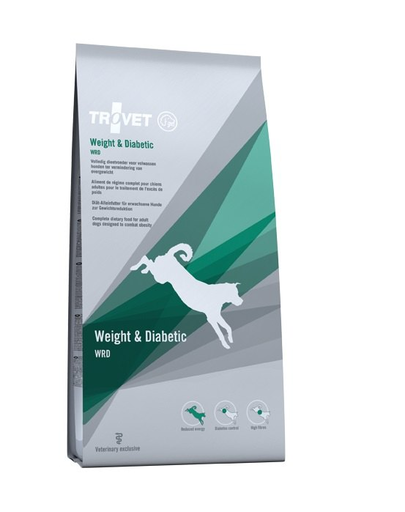 TROVET Weight&Diabetic WRD hrana dietetica caini obezi sau diabet 3 kg