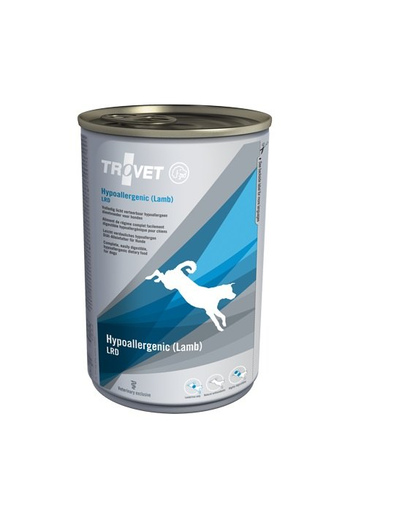 TROVET Hypoallergenic Lamb LRD hrana caini, cu miel 400 g