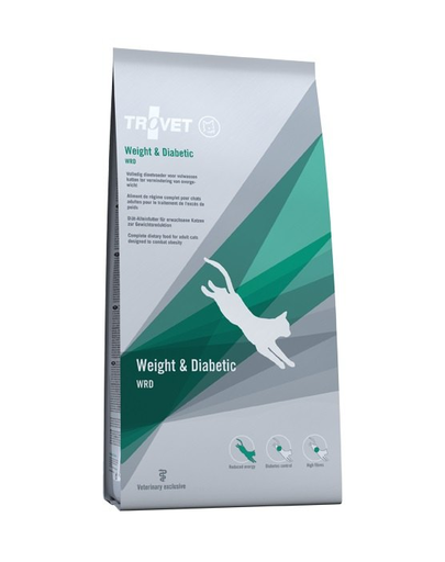 TROVET Weight&Diabetic WRD dieta veterinara pisici obeze sau cu diabet 3 kg