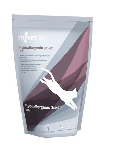 TROVET Hypoallergenic Insect IRD 500 g hrană hipoalergenică pisici cu proteine din insecte