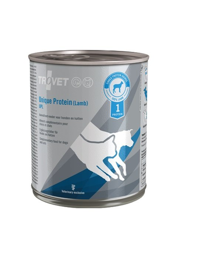 TROVET Unique Protein Lamb UPL dieta eliminare cu miel 800 g pentru caini si pisici