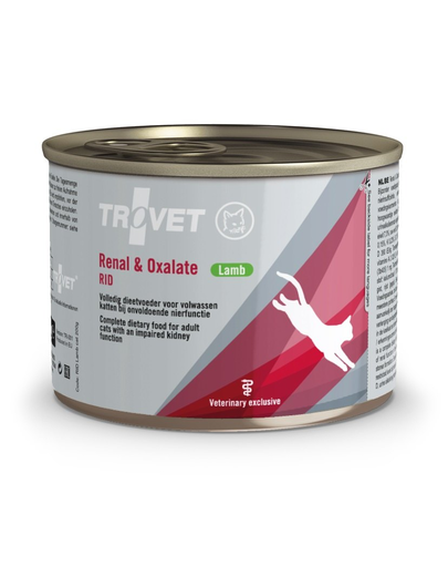 TROVET Renal&Oxalate Lamb RID hrana umeda dietetica pisica 200 g