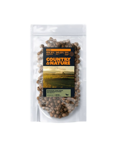 COUNTRY&NATURE Turkey with Vegetables Recipe Hrana uscata pentru caini adulti de talie mica, cu legume si curcan 100 g