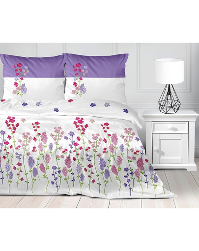 GRENO Gold Line Lenjerie pat din satin Flowery 160x200 cm