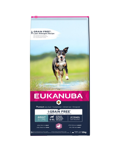 EUKANUBA Dog Adult All breeds, Hrana uscata fara cereale, pentru toate rasele de caini 12 kg