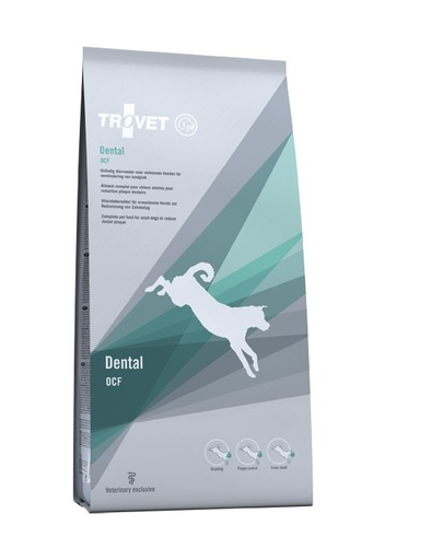 TROVET Dental OCF hrana dietetica pentru a reduce formarea tartrului la caini 10 kg